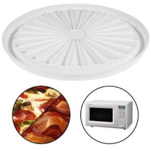 Microwave Pizza  Bacon Sausage Plate
